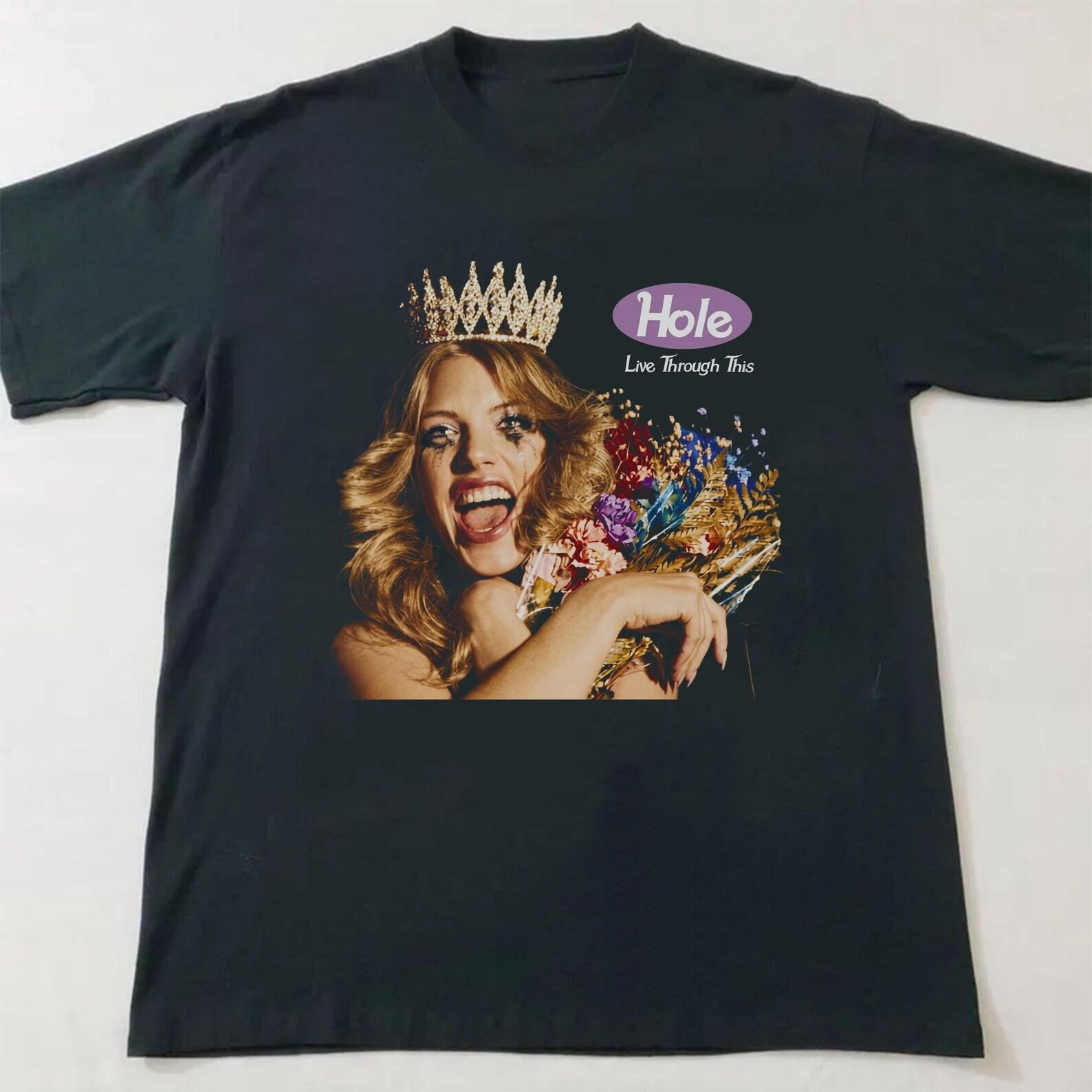 collection Hole Band T-shirt, Live Through This, Unisex Cotton Shirts, 90s band tees, Retro graphic tees, Cute shirts,unisex 3XL
