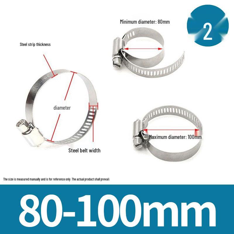 American Style 201 Stainless Steel Hose and Pipe Clamp for Ventilation and Communication Applications