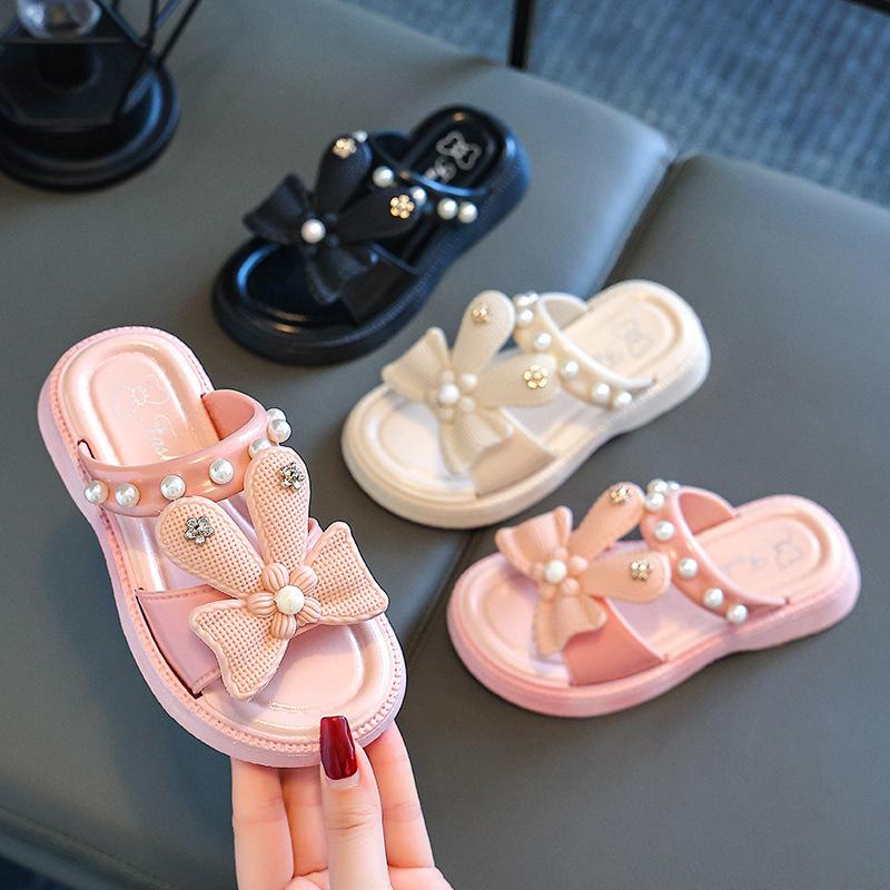 

Children s slippers Girls Small, medium and large children Baby non-slip indoor and outdoor wear Summer outdoor wear Girls cool slippers 25 рожевий