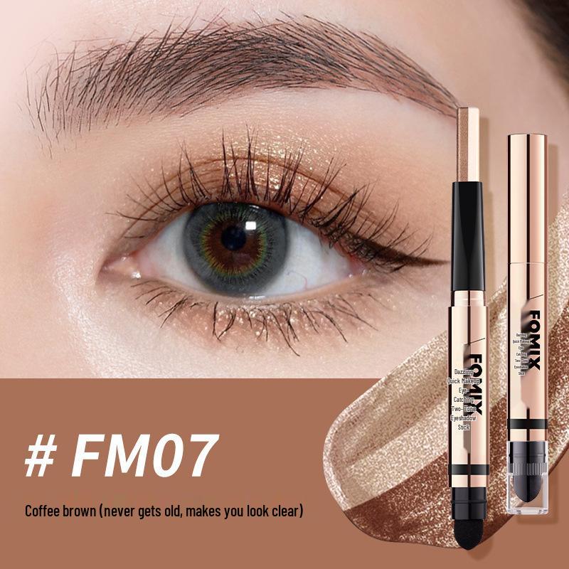 

FOMIX Dazzling Two-Color Shimmering Eyeshadow Stick with Fine Highlighting & Contouring in Earth Tones