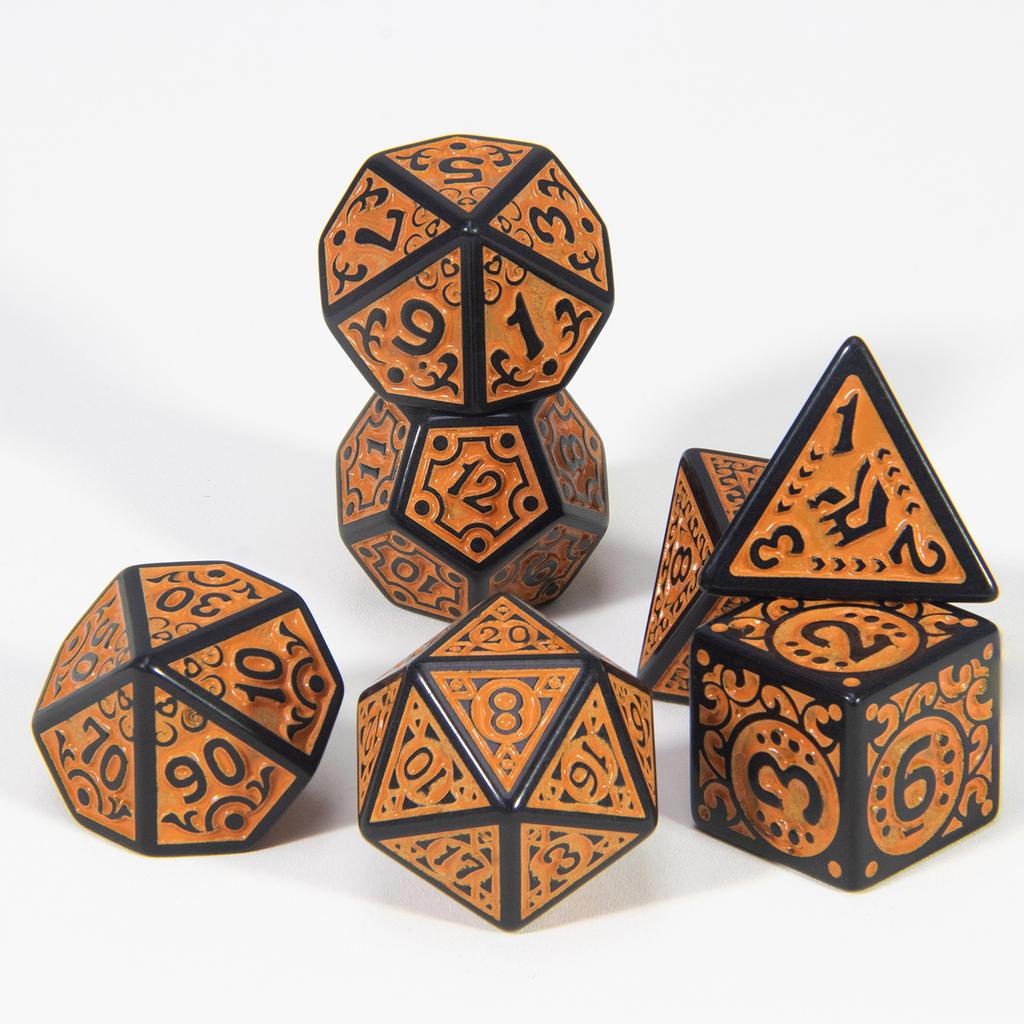 Polyedrické DND kostky 7 ks Textury Vzorované kostky pro DNDGame RPG hry na hraní rolí Deskové hry Příslušenství Koníčky Vánoční dárek