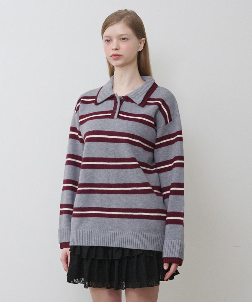 MICANE Toby Striped Collar Knit