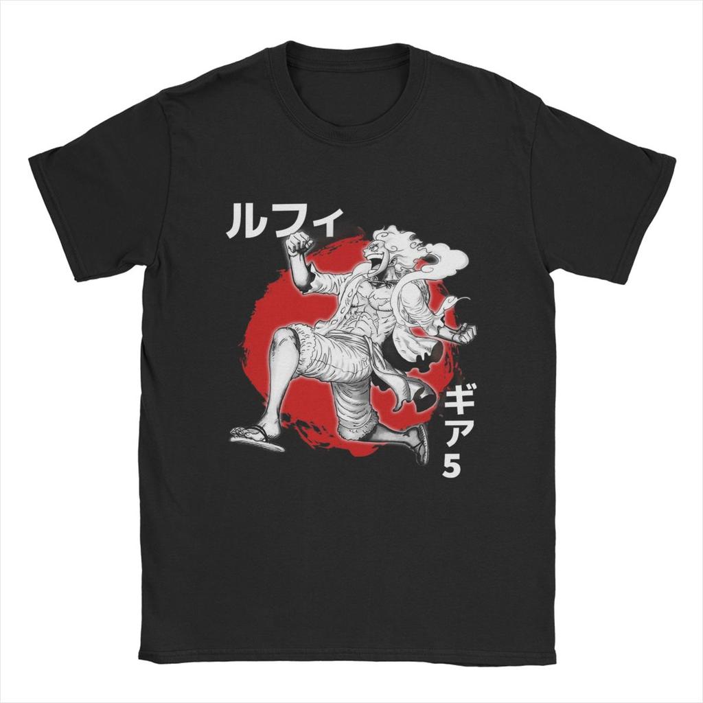 One Piece Luffy Wanted Bounty Nika Gear 5 4th Yonko TShirt Unisex Cotton Tops Funny Crewneck Short Sleeve