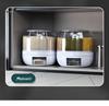 Rotatable Divided Grain and Cereal Storage Container - Insect & Moisture-Proof Sealed Bin
