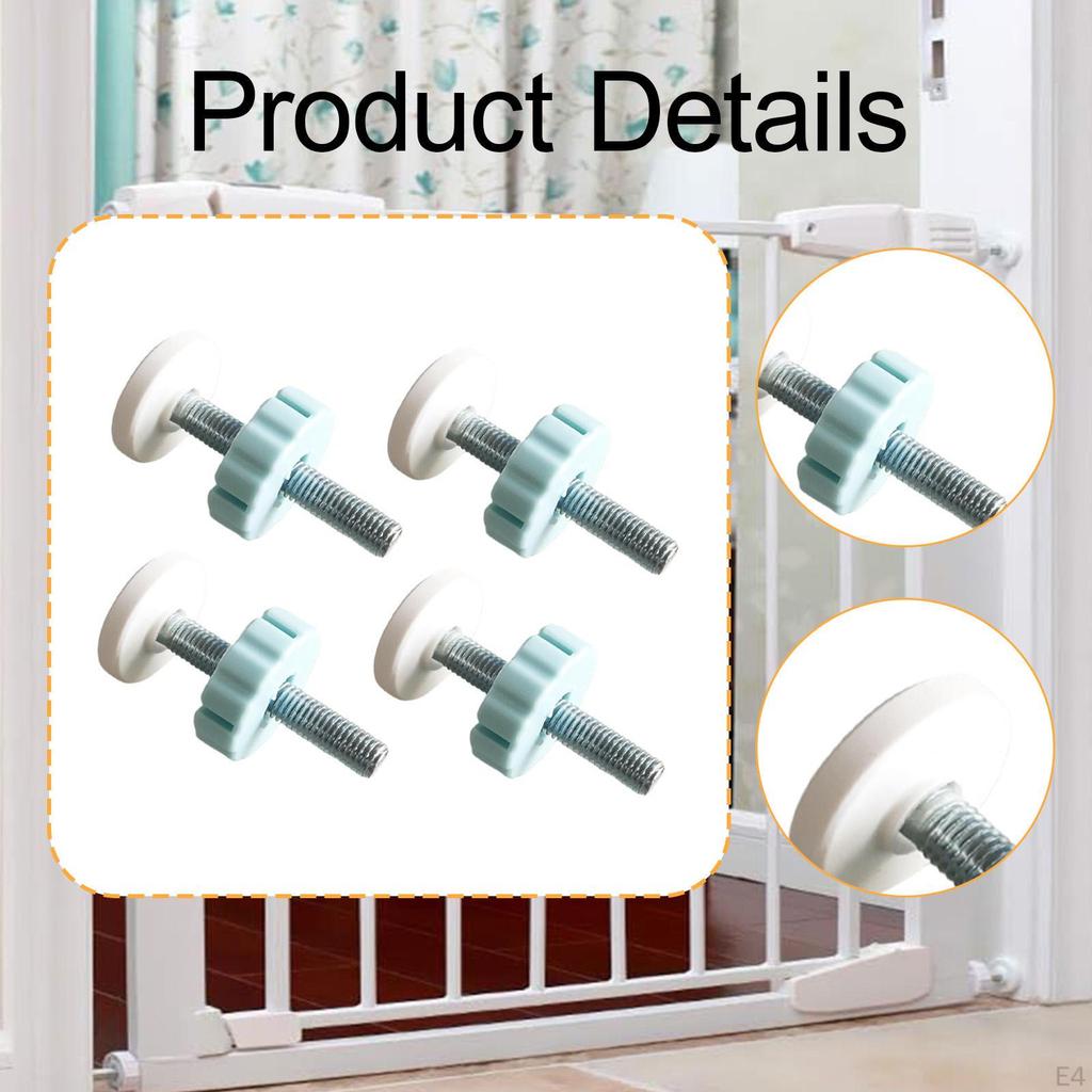 4 Pack Gate Threaded Rods Easy Install Hardware for
