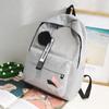 Large Capacity Printed Leaves Backpack Printed Leaves Canvas Rucksack Student Schoolbag  Female