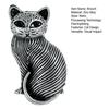 Brooch Retro Style Sitting Cat Shape Design Pin Fine Texture Technology Cat Hair Texture Brooch Animal Brooch Jewelry