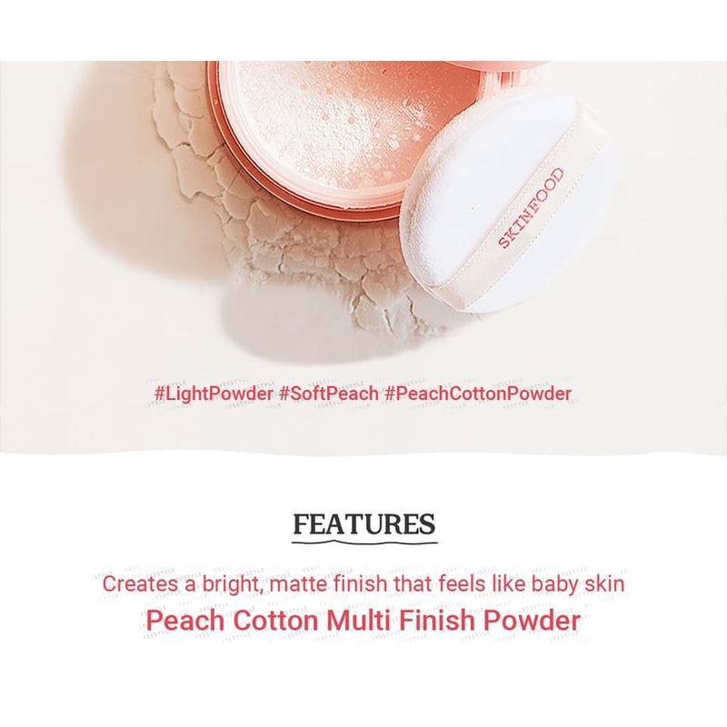 Skinfood Pfirsich-Baumwoll-Multi-Finish-Puder (Klein) 5g