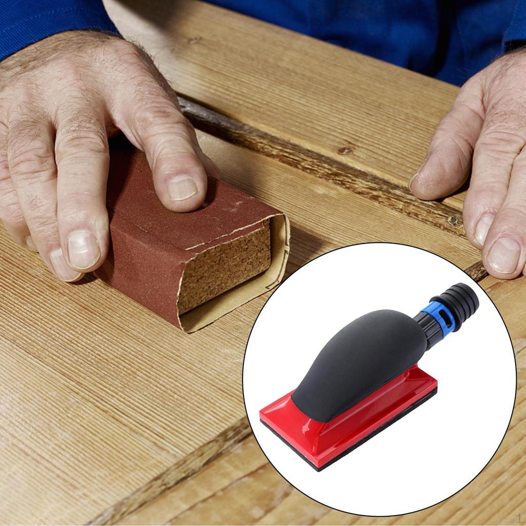 Sanding Block Dust- Vacuum Sandpaper Holder Abrasive Tool Grinding Dust Extraction Buffer