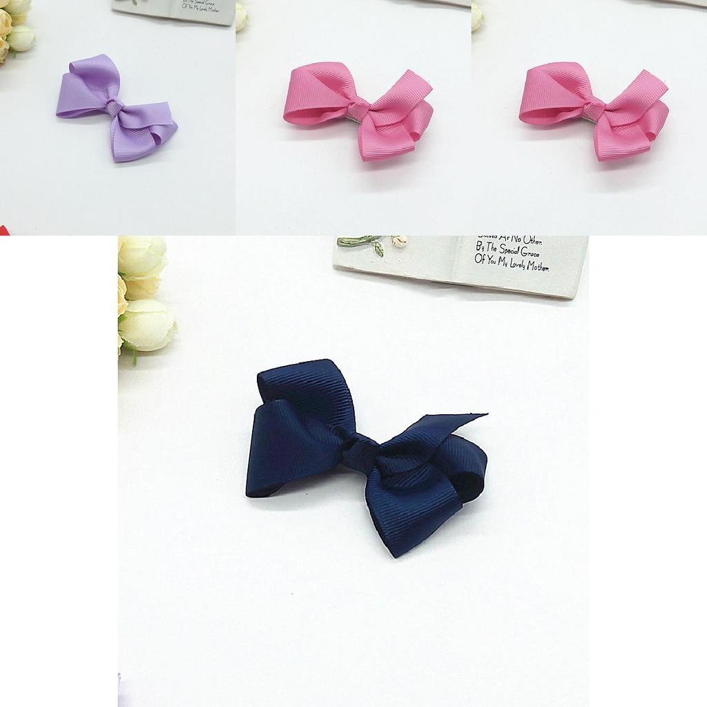 Children Hair Clips With Blue Ribbon Butterfly Bow For Girls Gift Pack
