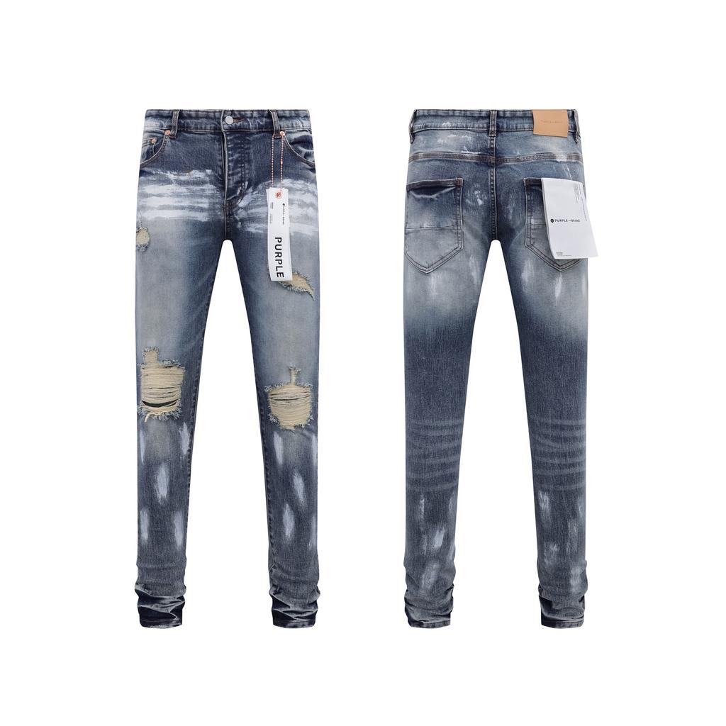 ZYLLO Retro Streetwear Men's Jeans New Trendy Low Rise Skinny Denim Pants Slim-Fit Trousers