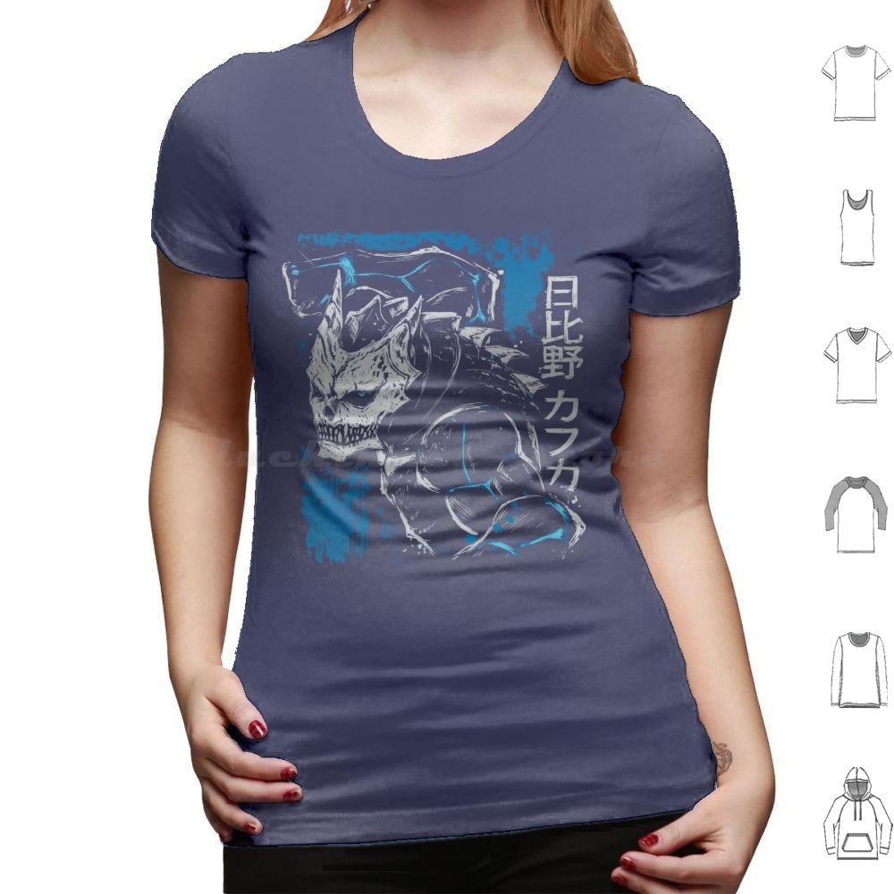 Kaiju Kafka Hibino T Shirt 6xl Cotton Cool Tee Kafka Hibino Kaiju Kaiju No 8 Silhouette Figure Sketch Defense Force Dark Blue