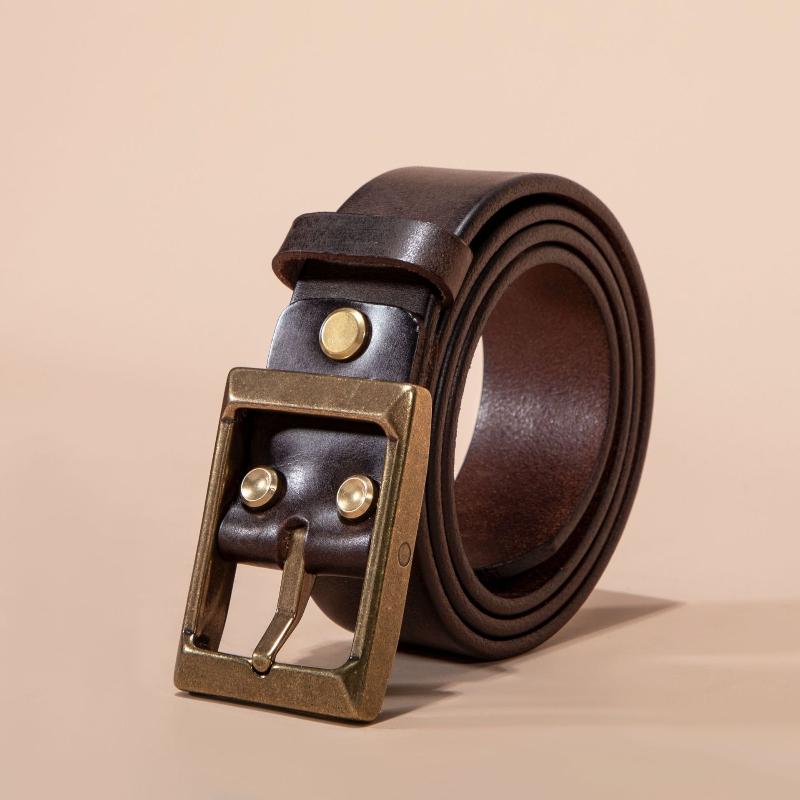 Retro Matte Pure Cowhide Retro Single-layer Belt