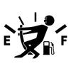Car Stickers 12.7CM*9.2CM High Gas Consumption Decal Fuel Gage Empty Stickers Funny Vinyl Car Fuel Tank Cap Sticker