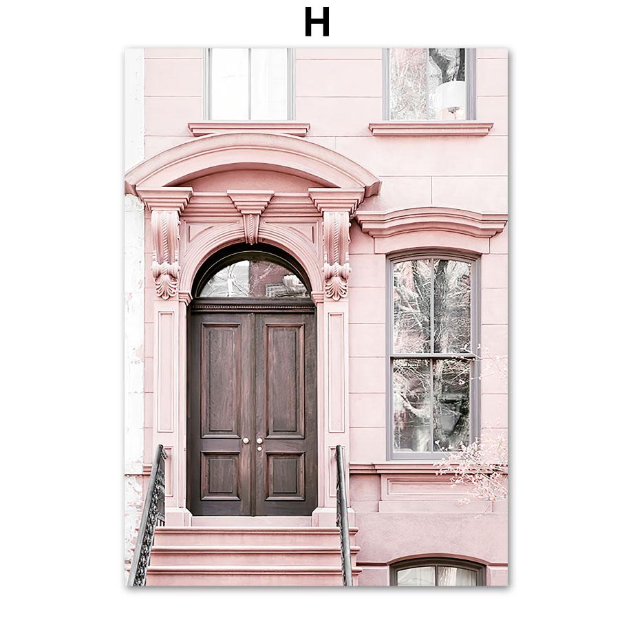 Pink Flower Rose Paris Tower Tram Balloon Wall Art Canvas Painting Nordic Posters And Prints Wall Pictures For Living Room Decor