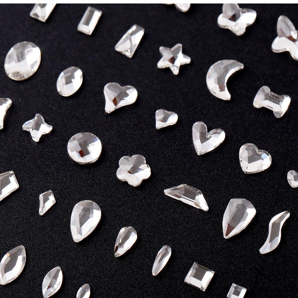1440 Glasbohrer mit flachem Boden, Transparente Spezialgeformte Nagelbohrer, DIY Handyzubehör Material, Weiß, Spezialgeformte Bohrer.