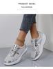 Women's Mesh Breathable Thick-Soled Dad Shoes, Height-Increasing Rocking Sneakers, Casual Sports Style, Available in Sizes 41-42.