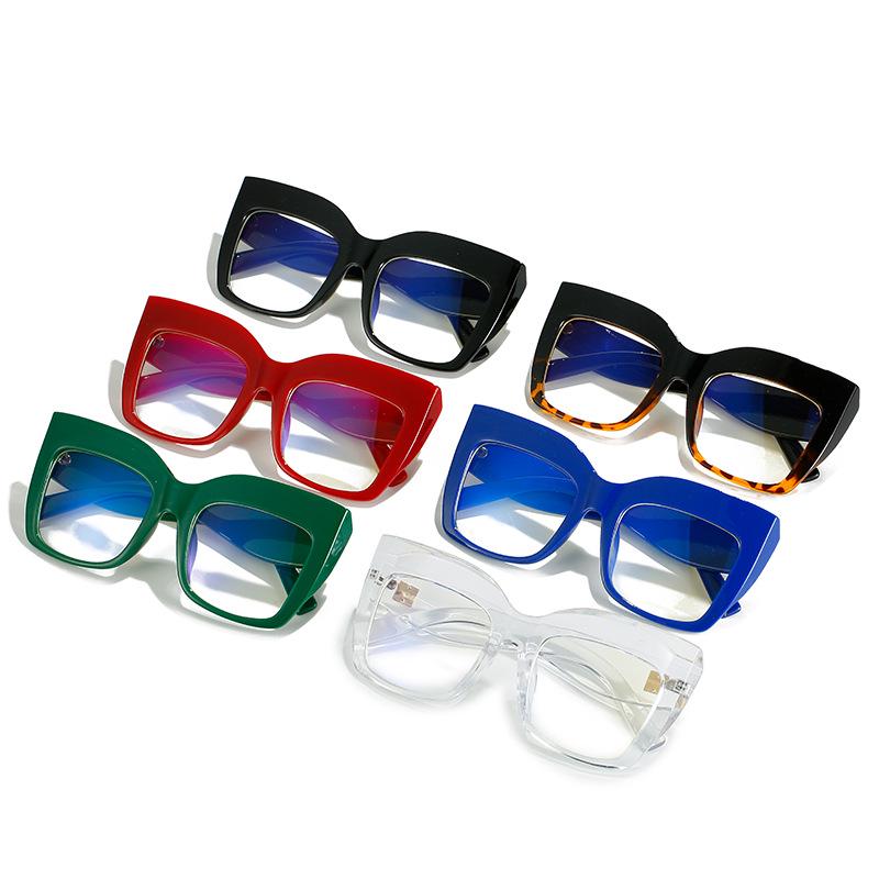 2021 Winter Cat-Eye Studded Eyeglass Frames - European American Style, Large Frame, Candy Color