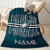 Eagles Footballtrikot Personalisierte Textdecke Geschenk Personalisierte Decke Weich Warm Gemütlich Geeignet für Heimdekoration Wohnzimmer Sofa Picknicks