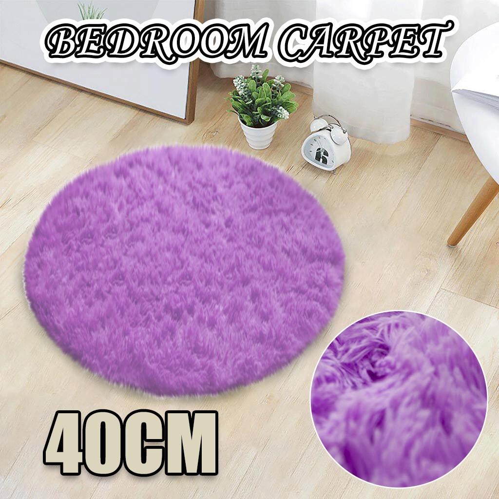 Home Decor Soft Bath Bedroom Non-Slip Floor Shower Rug Yoga Plush Round Mat