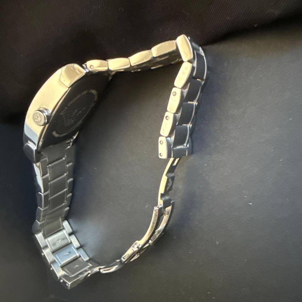 Used EMPORIO ARMANI quartz watch silver date display