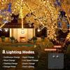 1/2 PCS Set of Solar String Lights Outdoor Garden Fairy Lights 8 Modes Suitable for Fences Trees Weddings Pergolas