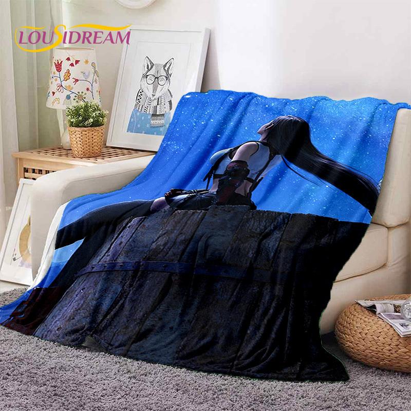 Final Fantasy Series Games Soft Blankets,Keep Warm Throw Blanket Comfortable Blanket for Picnic Beds Sofa Home Bedroom Gift Kids