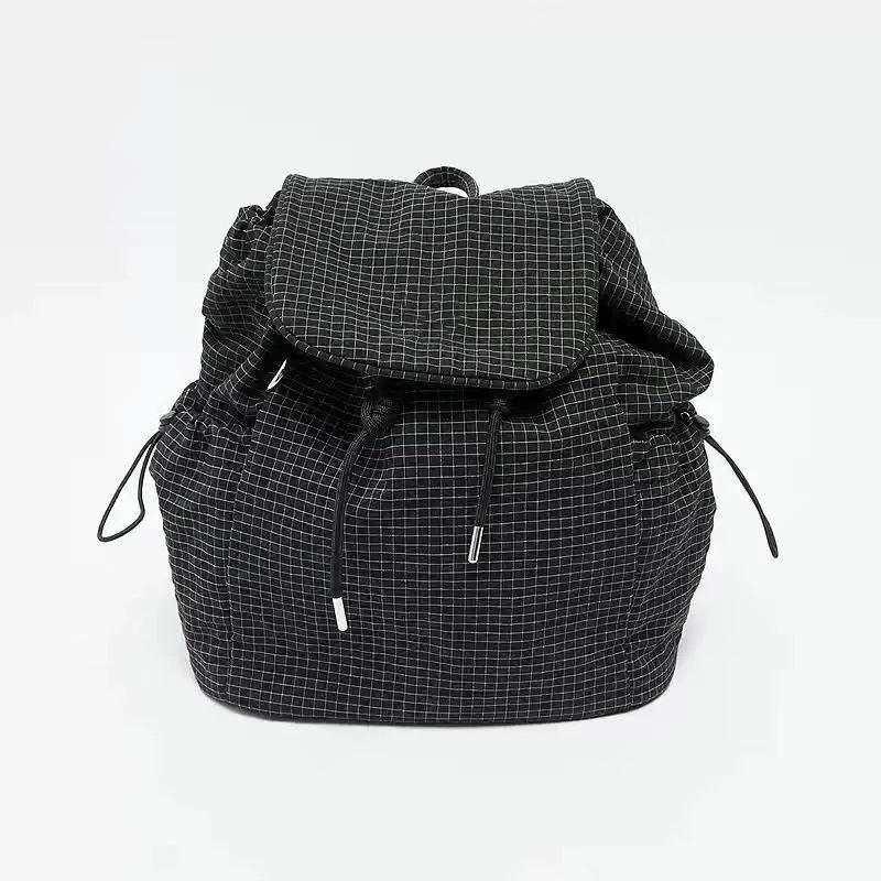 Fashion Plaid Retro Backpack Niche New Commuter Leisure Large Capacity Versatile Lightweight Backpack Schoolbag
