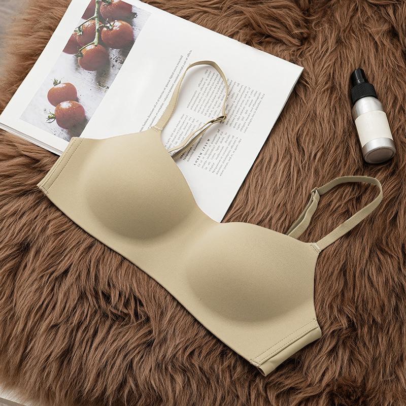 

Бесшовные бюстгальтеры Женское нижнее белье Маленькая грудь Собранный Push Up Bralette Нижнее белье 34/75AB коричневый