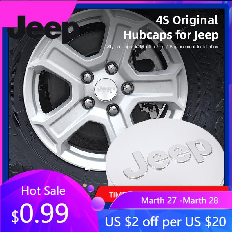 For Jeep 55mm/63mm Car Wheel Hub Cover Tires Center Replace Cap Accessories For Jeep Renegade Compass Grand Cherokee Wrangler