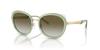 Emporio Armani Women's Shiny Pale Gold/Green Sunglasses EA2146, Size 53
