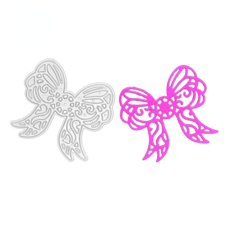 2Pcs Lace Bowknot Metal Cutting Dies Stencils For Card Making Decorative Embossing Suit Paper Cards Stamp DIY