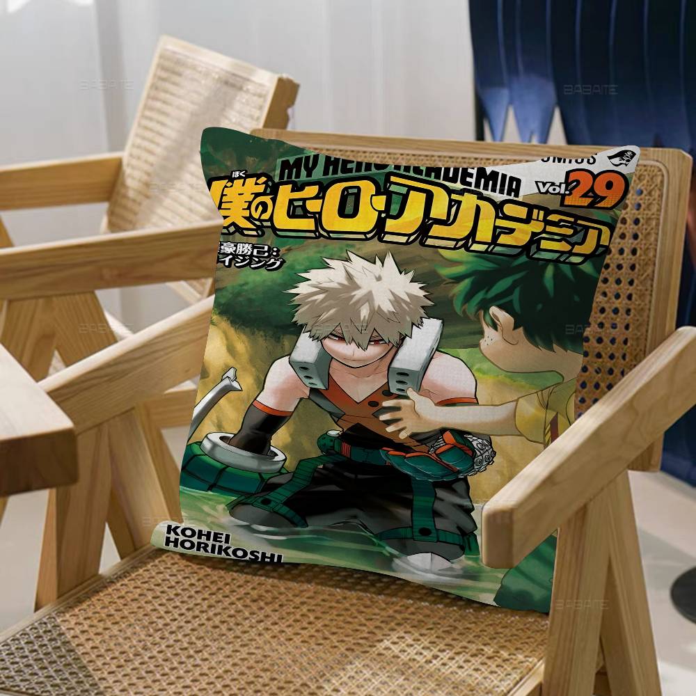 Anime B-Bakugo Katsuki Dekorativní Estetika Místnosti Povlak na Polštář Domácí Dekorace Ložnice Pohovka Postel Pohovka Potah na Polštář 45x45