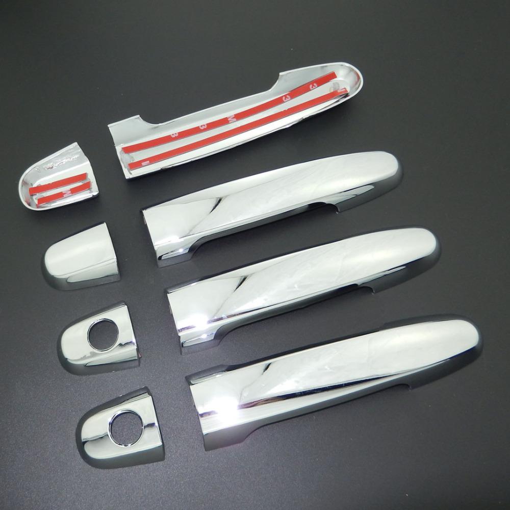 For Toyota RAV4 2001-2012 Chrome Door Handle Trim & Door Bowl Cover Car Styling 2004 2005 2006 2007 2008 2009 2010