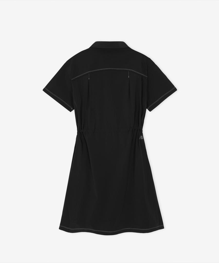Nyuballanseu Nbnkg3W612 / Women Frozen Woven Stretch Collared Dress (Black)