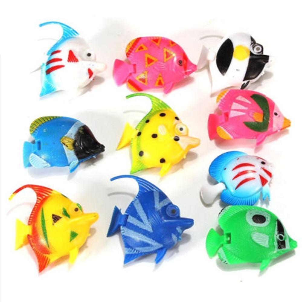 10PCS Plastic Vivid Floating Fishes Artificial Ocean Fish Small Simulated Fake Fish for Fish Tank Decorations