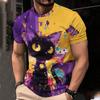T-shirt Men's Fashion Printed Pattern Crew Neck Versatile Short Sleeve Casual Comfort Top