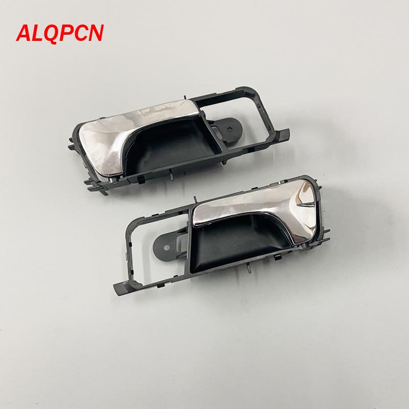 Front Door Inner Handle Rear Ide Handle Chrome with Black for Chevy Optra Suzuki Forenza 2003-2008 Buick Excelle 2007-2013