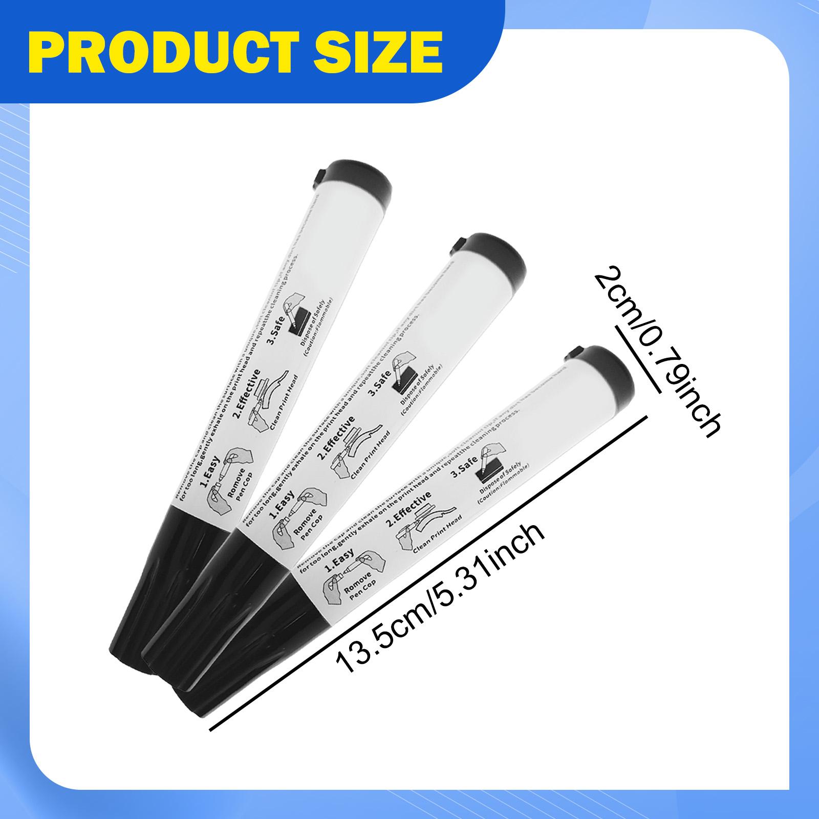 3Pcs Thermal Printer Cleaning Pen Cleaner Multifunctional Printer Alcohol Cleaning Pen for Erasable Electronic Face Sheet 3ML