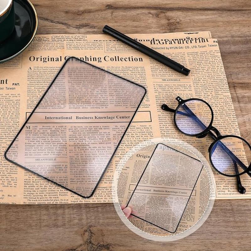 1/3Pcs A5 Full Page Magnifier 3X Optical Plastic Fresnel Lens Bookmark Flat Magnifying Sheet for Elderly Reading Maps Books