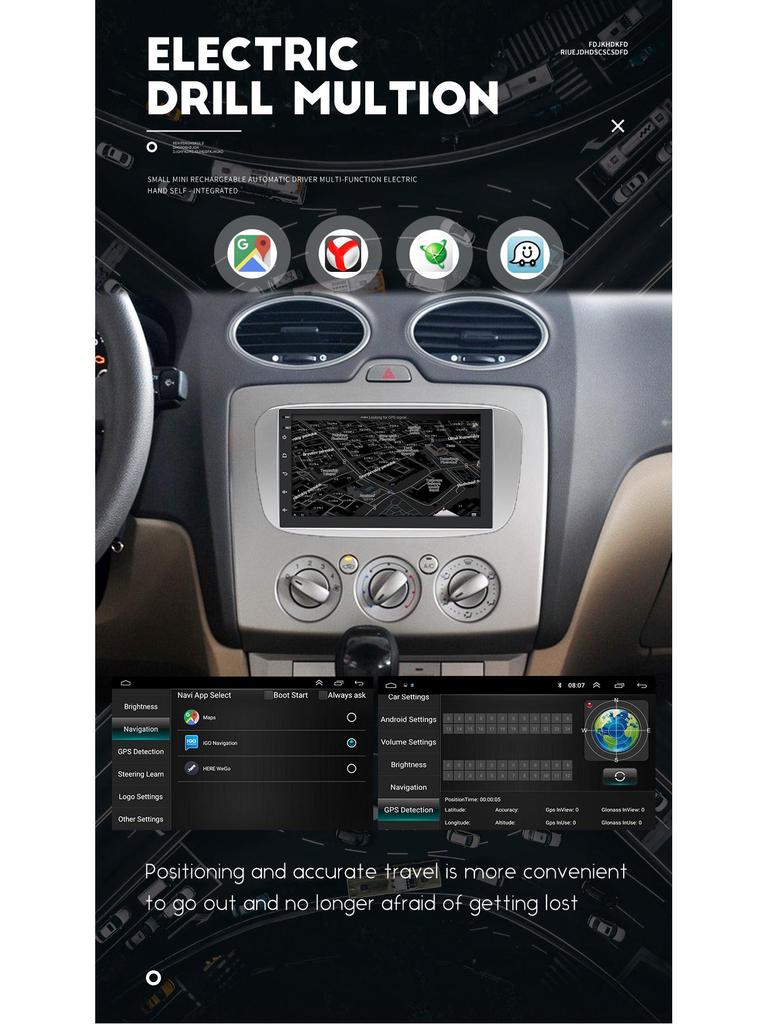 7" Android Car GPS Navigation & Multimedia Bluetooth MP5
