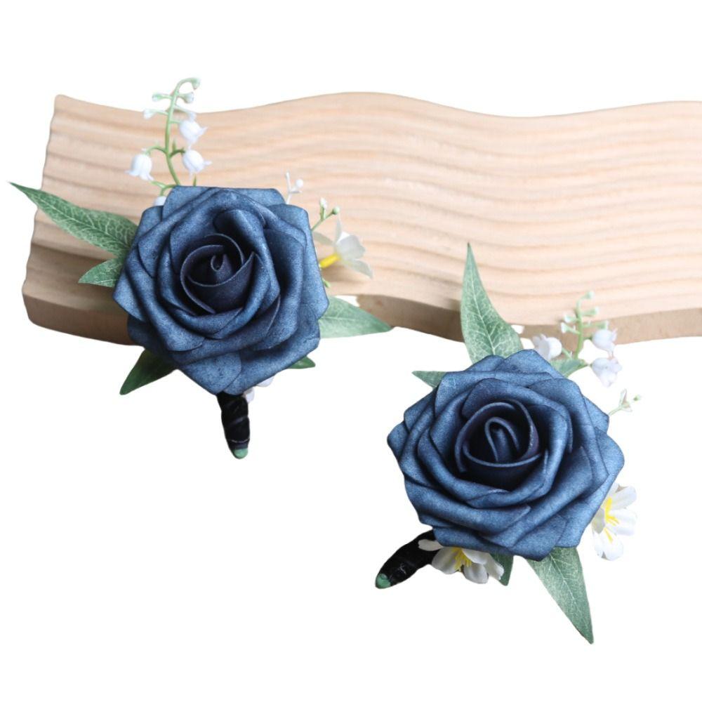 Simple Wedding Suit Corsage Fashion Wedding Accessories Groom Rose Boutonniere  Groomsmen