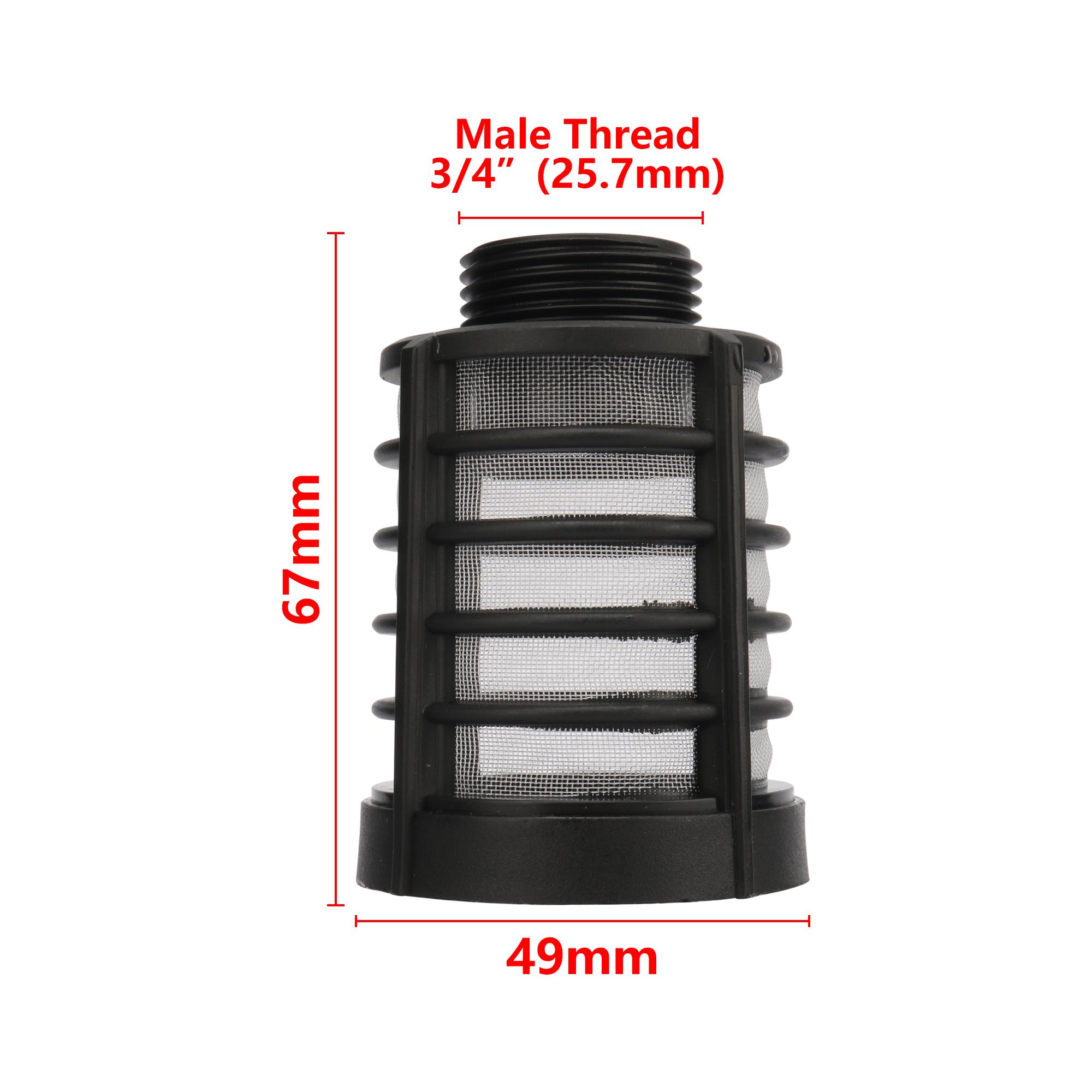 

3/4 Male Thread 60 Mesh Micro Water Filter Dn16/20 High Pressure Washer Self-priming Inlet Filter Aquarium Percolation Tool