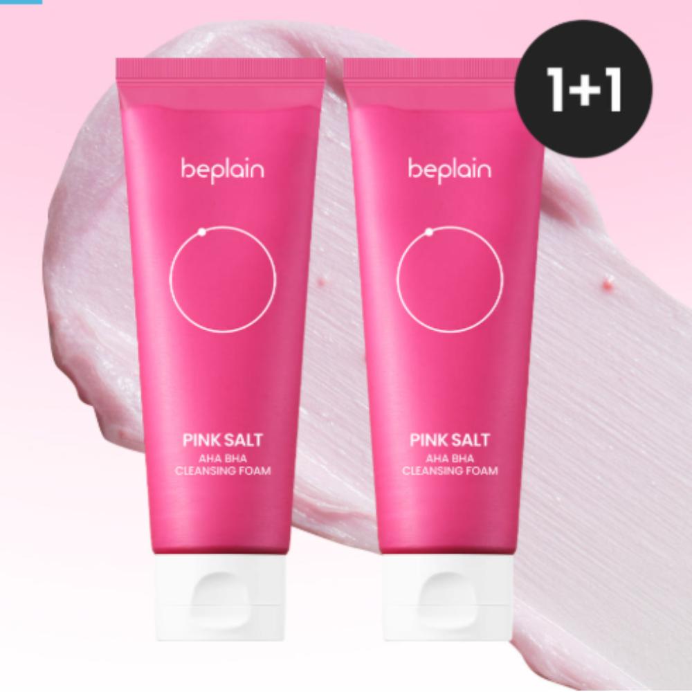 

BEPLAIN Pink Salt AHA BHA Cleansing Foam 120ml x 2 | Exfoliating Pore Cleanser