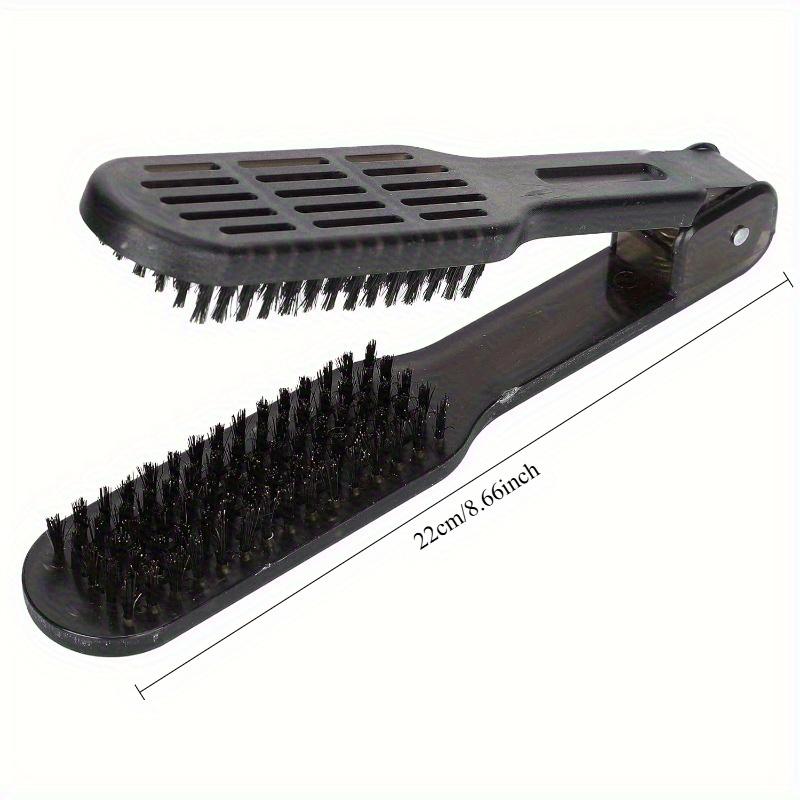 1Pc Double Brush for Hair Straightening Clamp Brush for Straightening Hair Hair Styling Clips for Smoothing and Straight Hair Styles