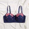 Women Plus Size Half Cup Brassiere Sexy Lace Comfortable Bow Bras 3 Hooks with Wire Bra 100C-89041