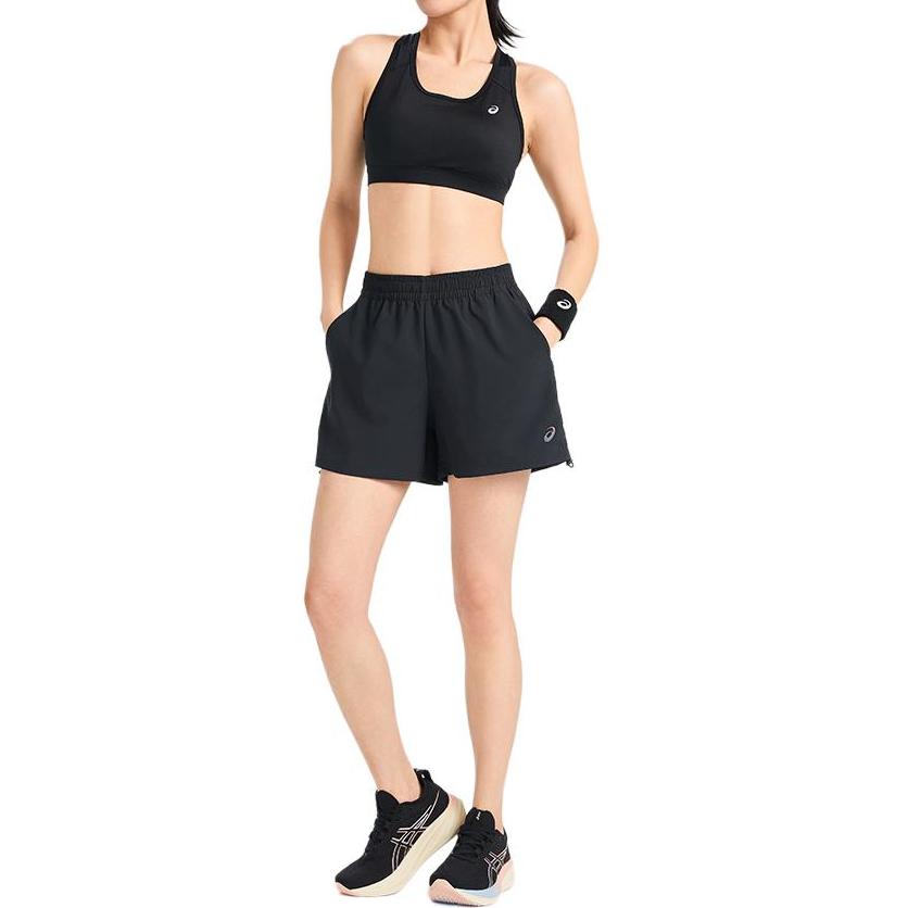 Asics Mid-Waist Comfortable Moisture-Wicking Sports Casual Shorts Women Bottoms Black 2012D052-001