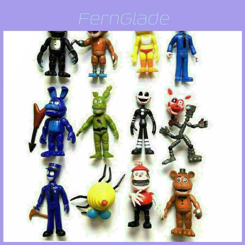 Set da 12 Pezzi di Five Nights At Freddys Chica Freddy Bambola Action Figure in PVC per Bambini