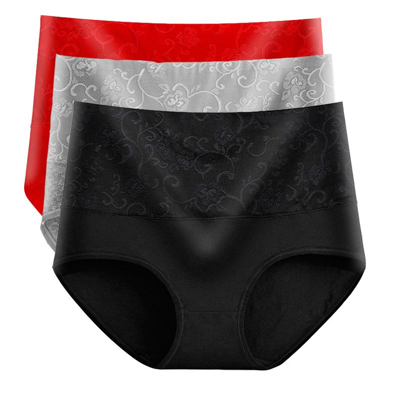 

M-5XL трусики для женщин с высокой талией нижнее белье для живота хлопковые бесшовные трусы для девочек больших размеров нижнее белье для женщин 3 шт./лот 5XL