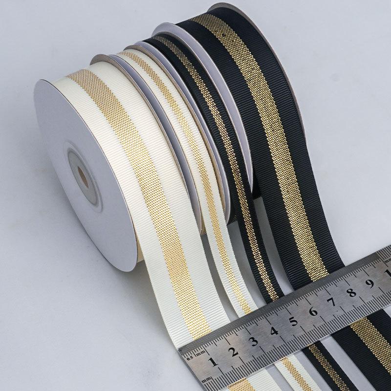 DIY Decorative Embellishments Romantic and Cozy Ribbed Edge Gold Onion Ribbon Handmade Diy Flower Cake Bag Decoration Floral Strip Threaded Ribbon